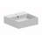 Scarabeo By Nameeks Teorema 18.1'' White Ceramic Rectangular Bathroom Sink with Overflow