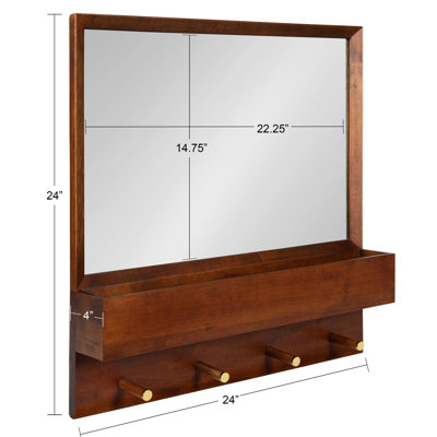 Jaela Wood Flat Mirror
