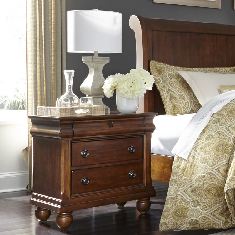 Lenny Two Nightstand Set, Brown