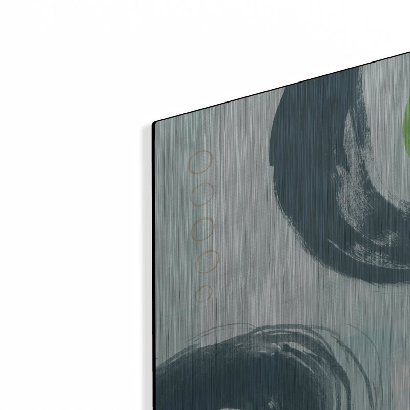 «Blue Circles III» par Linda Woods, H 12 po x l 12 po