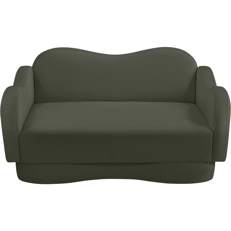 Causeuse Redwan, Velours vert Bloom