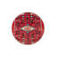 Tapis décoratif traditionnel rouge tissé à motif de losanges de couleur rouge lavable à la machine-6367514
