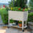 Permasteel Raised Garden Bed With Legs, 40×20×37 In, Planter Box With Engrow Truesoil Technology For Vegetables, Flowers, Herbs, And Fruit, Outdoor Indoor, Storage Shelf, Ivory-98447963