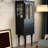 Black Solid + Manufactured Wood+Glass Display Cases