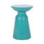 Tables d'appoint d'extérieur en fer avec design évasé, ensemble de 2, bleu sarcelle-1428270583