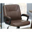 Chaise de bureau rembourrée brune, hauteur de siège réglable pour un confort optimal, chaise moderne en brun, une expérience de travail confortable