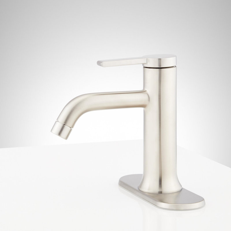 Lentz 1.2 GPM Single Hole Bathroom Faucet, Brushed Nickel
