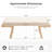 Gabriella Beige Cotton Linen Upholstered Four Leg Rubberwood Bench with Natural Frame-449748054
