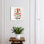 Decorative key box for wall, Opens to the left, 30x30x5, White, The clock tower with the British flag in the background, 
