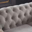 Canapé Chesterfield en tissu de lin-114124457
