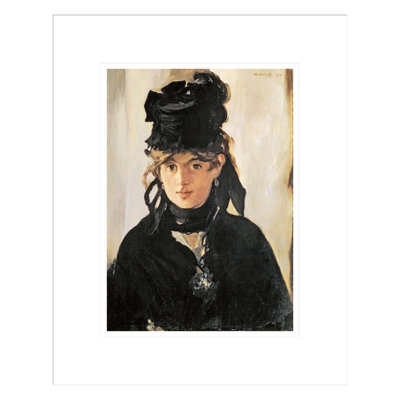 Berthe Morisot avec un bouquet de violettes par Edward Manet, impression giclée sur cadre