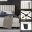 Upholstered Bed Frame with Channel Tufted Headboard-77082584-77082535
