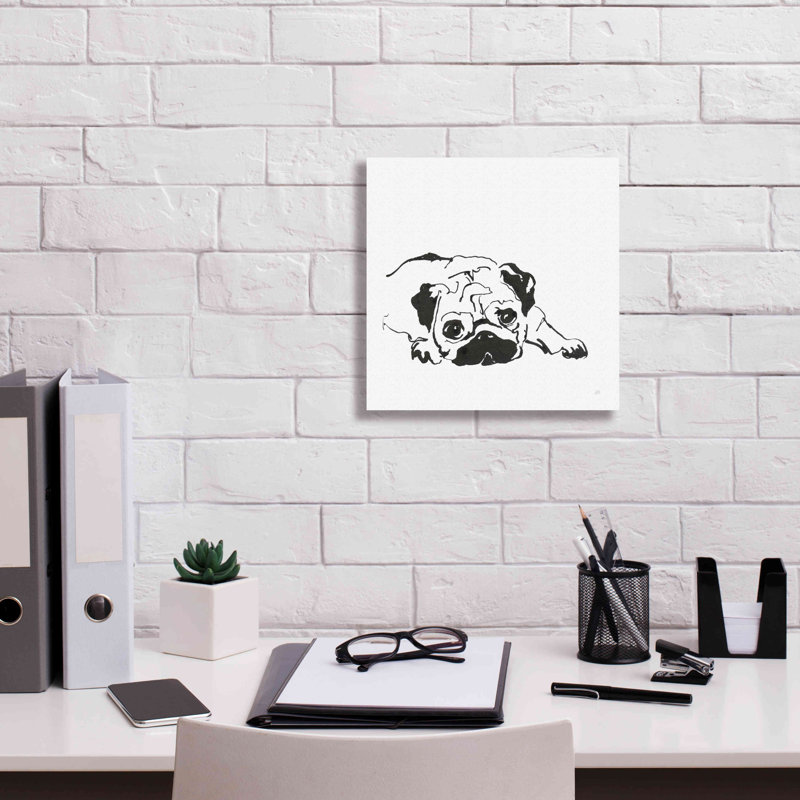Line Dog Pug II, H 12 po x l 12 po x P 0,75 po