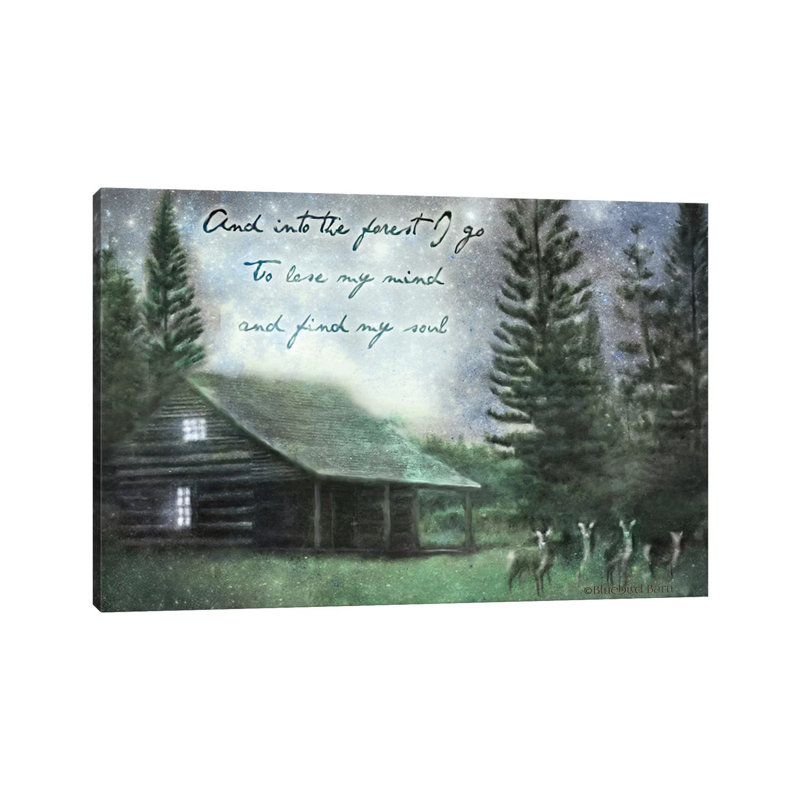 Into the Forest I Go 1 Piece Wrapped Canvas Painting