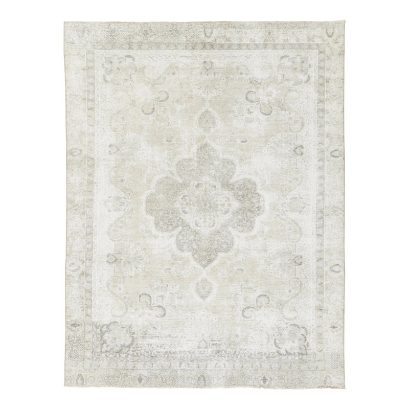 Distressed One-of-a-Kind 9'1X11'11 Hand Knotted Area Rug