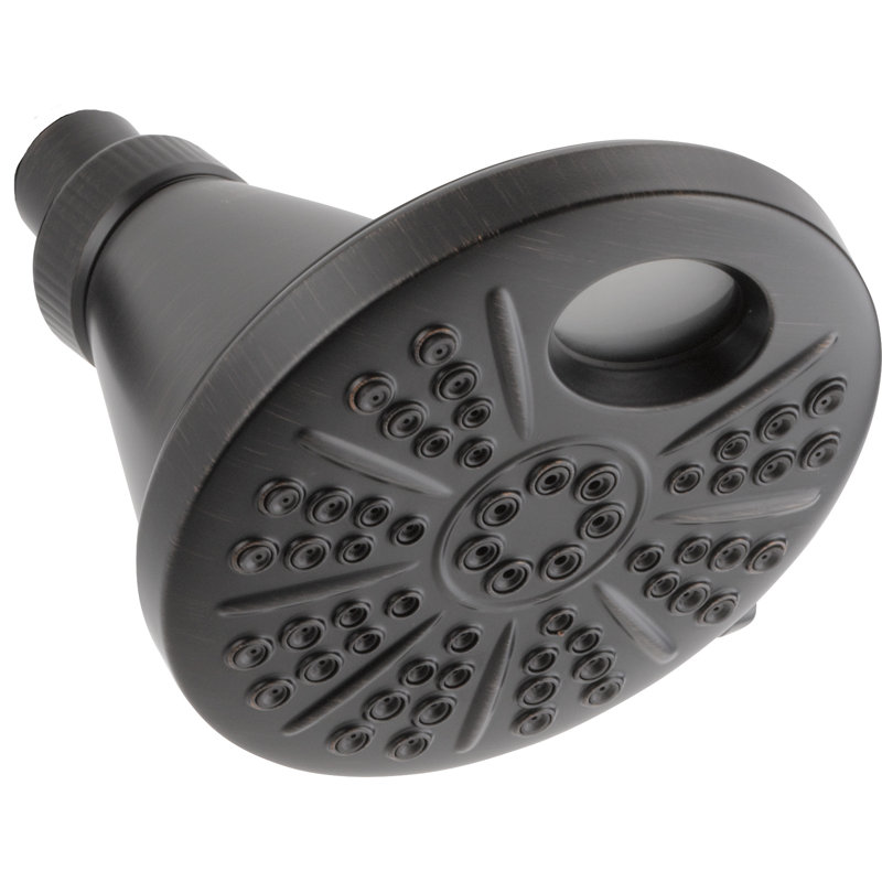 Universal Showering Components Multi Function Fixed Shower Head with Temp2o, Venetian Bronze