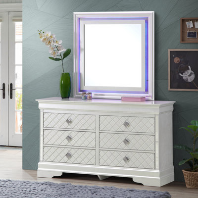 Commode Verona G6790-D, commode en bois de style traditionnel pour chambre à coucher (commode)