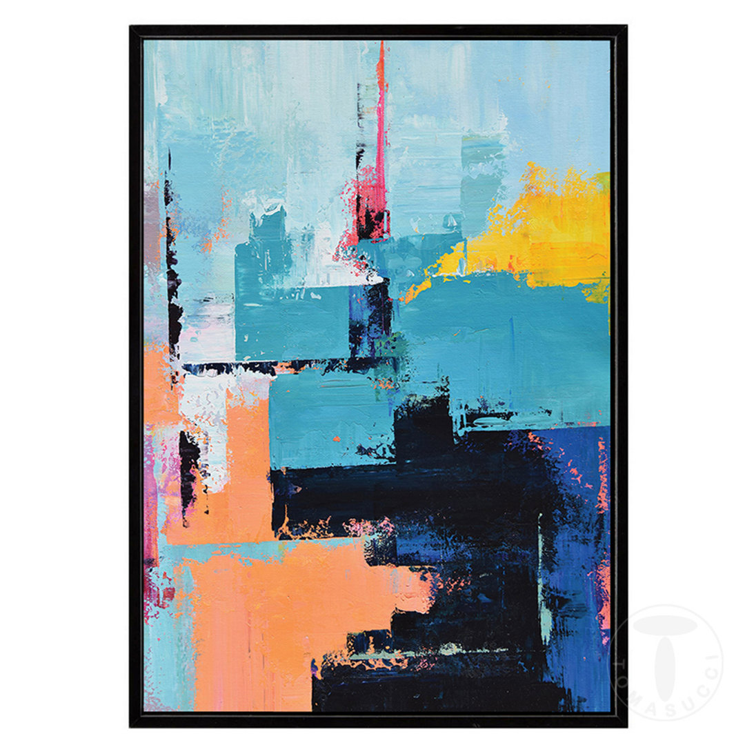 Gerahmtes Holzbild Quadro Abstract