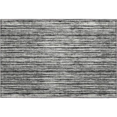 Premium Machine Washable Prisco Black Rug