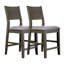 Chaise d’appoint rembourrée en lin gris Abena