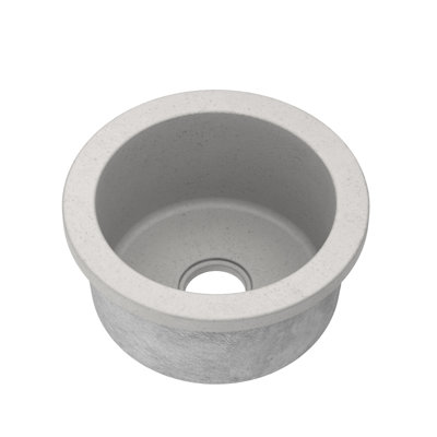Olivos NativeStone Concrete 16" Round Dual Mount Bar Sink