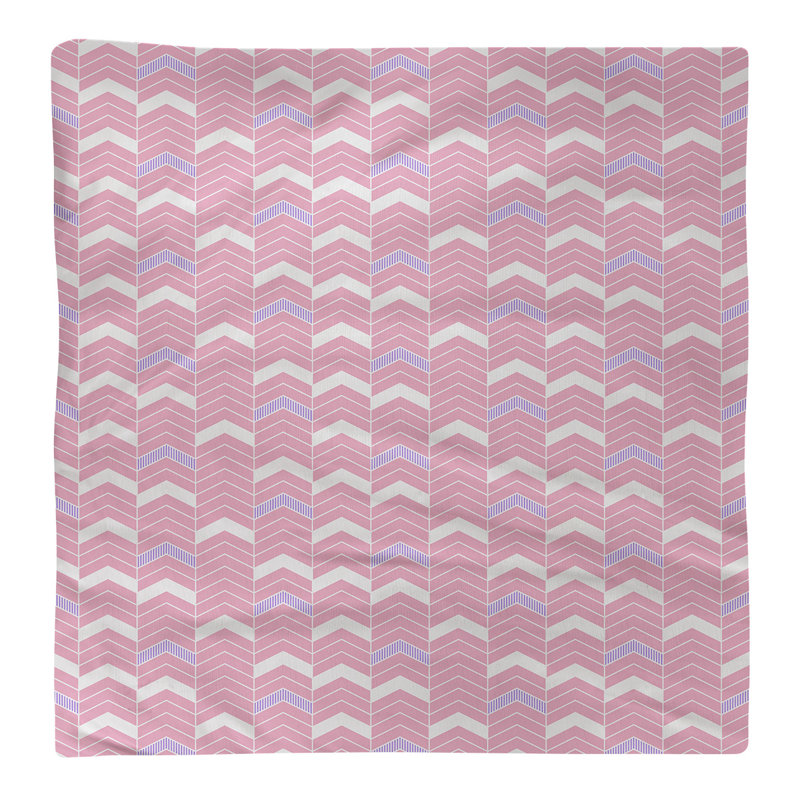 Serviette en coton bicolore lignée Stephenie, H 0,1 po x l 10 po x P 10 po, Rose vif, Polyester sergé