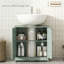 Armoire de meuble-lavabo sous le lavabo avec 2 portes et tablette réglable (sans lavabo)-634383128-634383133