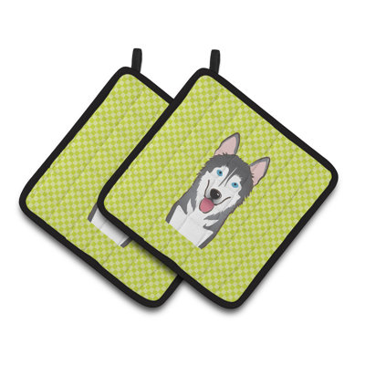 Cuisinier poignée malamute effet velours alaskan de caroline trésors Checkerboard