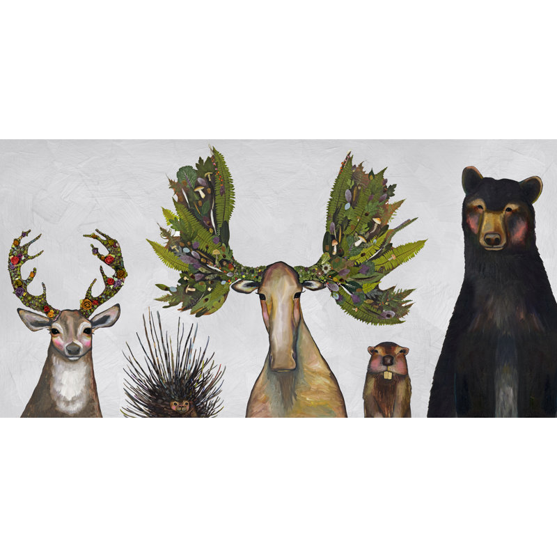 «The Forest Five» par Eli Halpin - reproduction d'art sur toile tendue, H 12 po x l 24 po