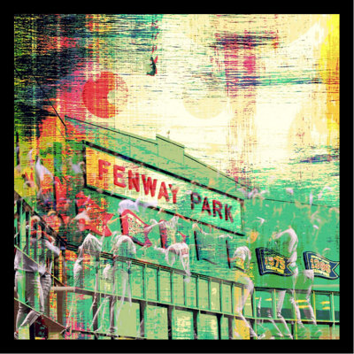 «Fenway Park Poster» par Brandi Fitzgerald, impression encadrée