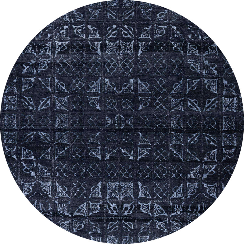 Abstract Indoor Rug, Round 6'