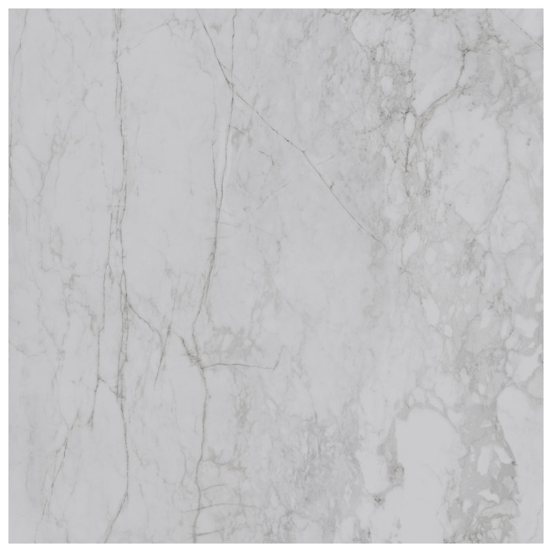 Autograph Arabescato 48X48 Marble Look Satin Porcelain Tile, Caldia Oro