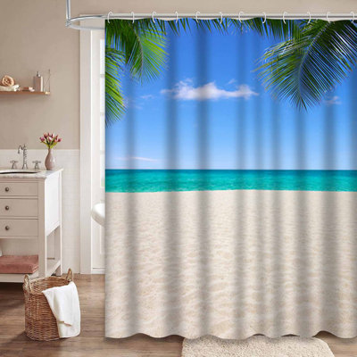 Belle plage, mer tropicale, beauté, nuage bleu, jour de côte, chaud avec 12 crochets