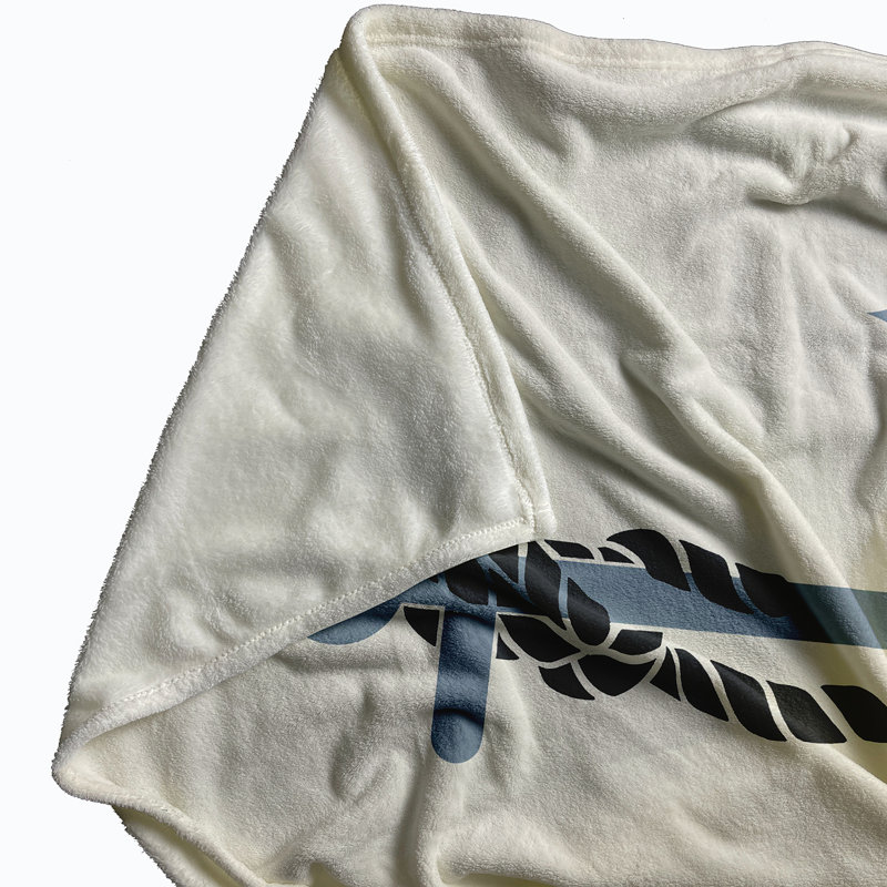 Couverture en molleton Anchor and Rope, Fumée poussiéreuse, L 30 po x L 40 po