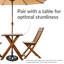 Base de parasol de marché ronde en fonte noire Monténégro 24 lb