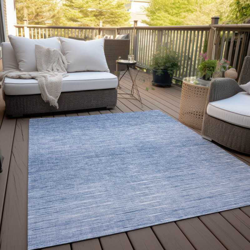 Leis Washable Ombre Indoor / Outdoor Rug, Rectangle 3' x 5'