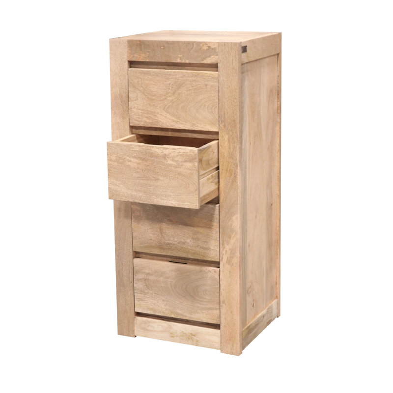 Granada Solid Wood 54cm W 4 - Drawer Chest of Drawers, Mango Natural