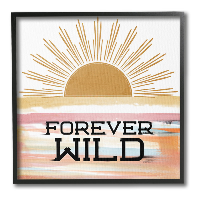 «Forever Wild Sun Rays», estampe numérique par Kim Allen, H 17 po x l 17 po, Giclée encadrée noir minuit