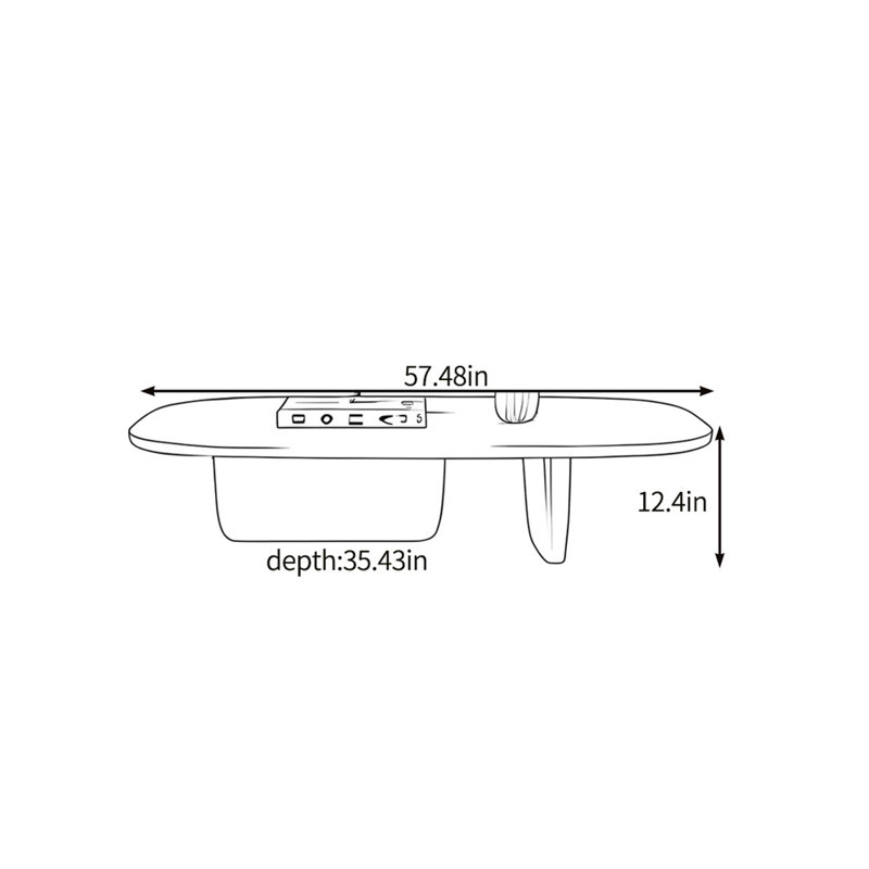 Table basse simple à double piédestal
