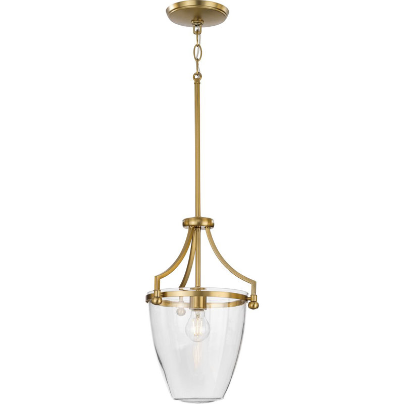 Tyringham 1 - Light Urn Pendant, 16.75" H x 11.50" W x 11.50" D, Brushed Bronze