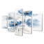 «Blue Poppies Watercolor Wildflowers - Poppy», art mural 5 pièces
