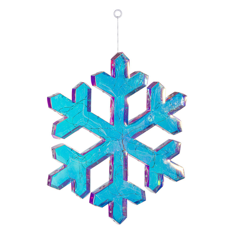 Décoration d'extérieur à DEL flocon de neige, 9 po H, H 8,7 po x l 7,5 po x P 0,8 po