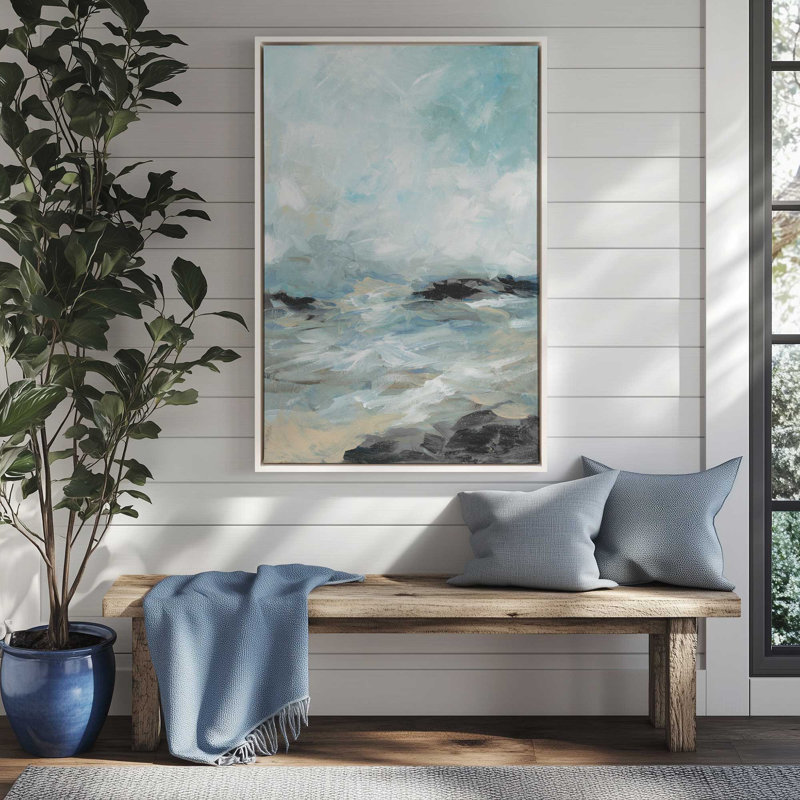 Windswept Waters I, reproduction sur toile dans un cadre, H 18,75 po x l 12,75 po, Érable américain