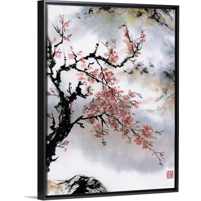 Art mural sur toile, Toile avec cadre noir, H 24 po x l 18 po x P 1,75 po