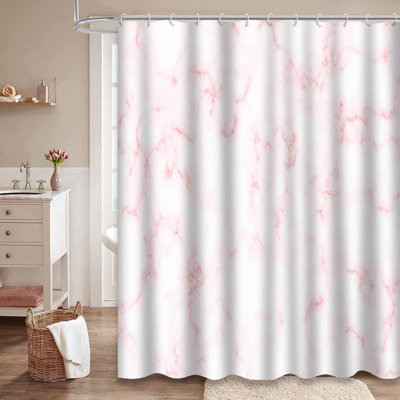 Rideau de douche Marble White
