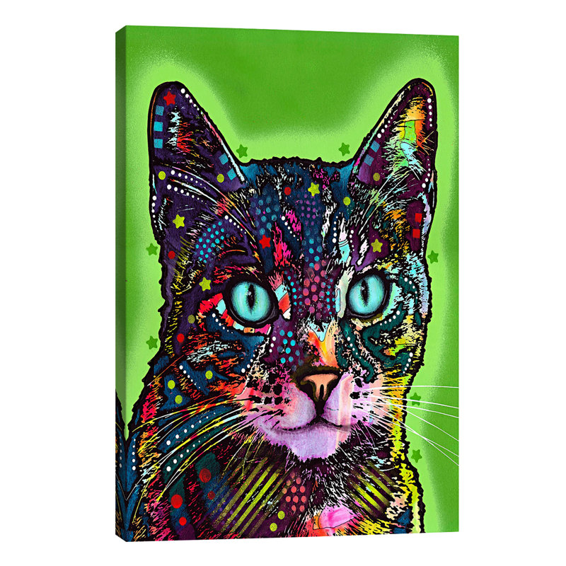Watchful Cat by Dean Russo - No Frame Print on Canvas, 66.04 cm H x 45.72 cm W x 1.91 cm D