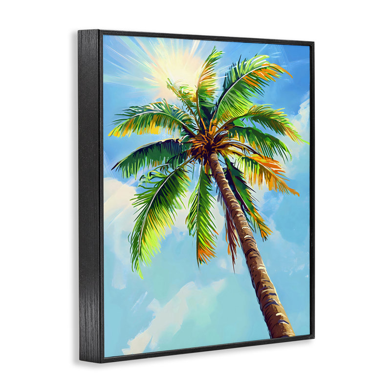 Giclée encadrée par le soleil à travers les palmiers, design par LSR Design Studio, H 20 po x l 16 po