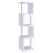 White and Chrome 4-tier Bookcase