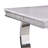 Edd Rectangular Dining Table in White and Mirrored Silver
