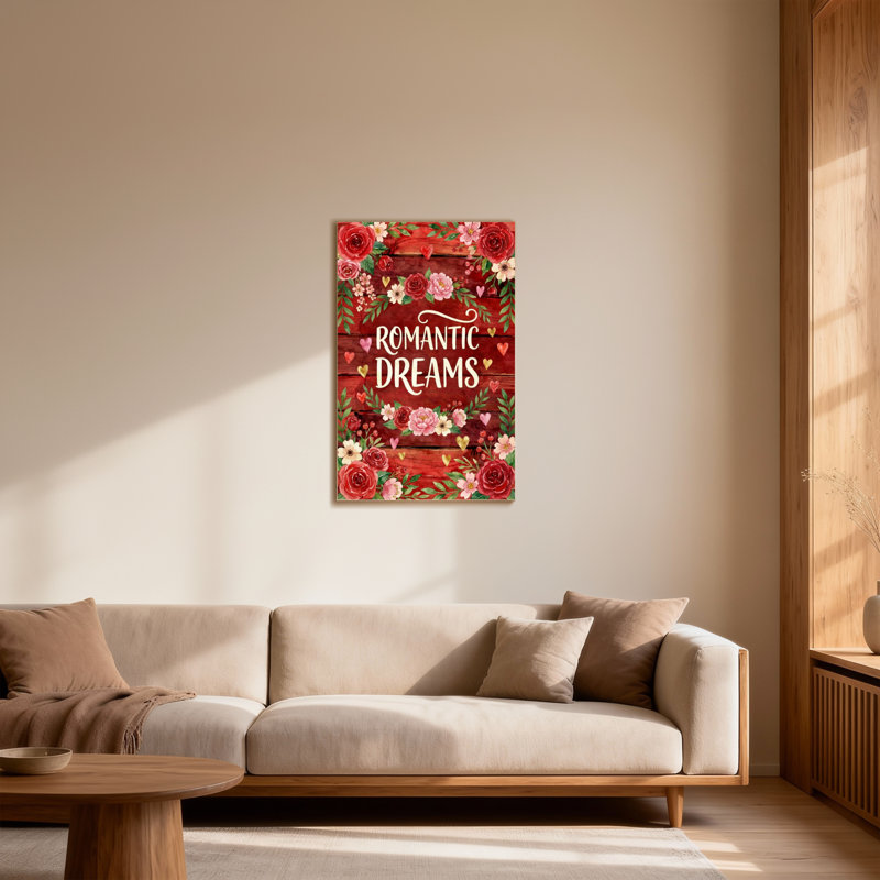 Motif de cœur romantique de la Saint-Valentin, H 48 po x l 32 po